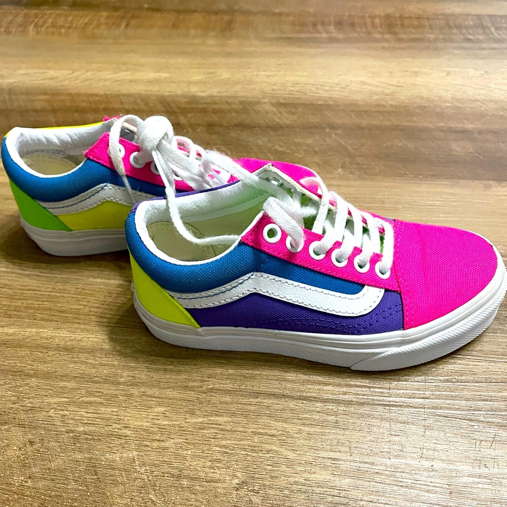 Girls multi-colored Vans classic